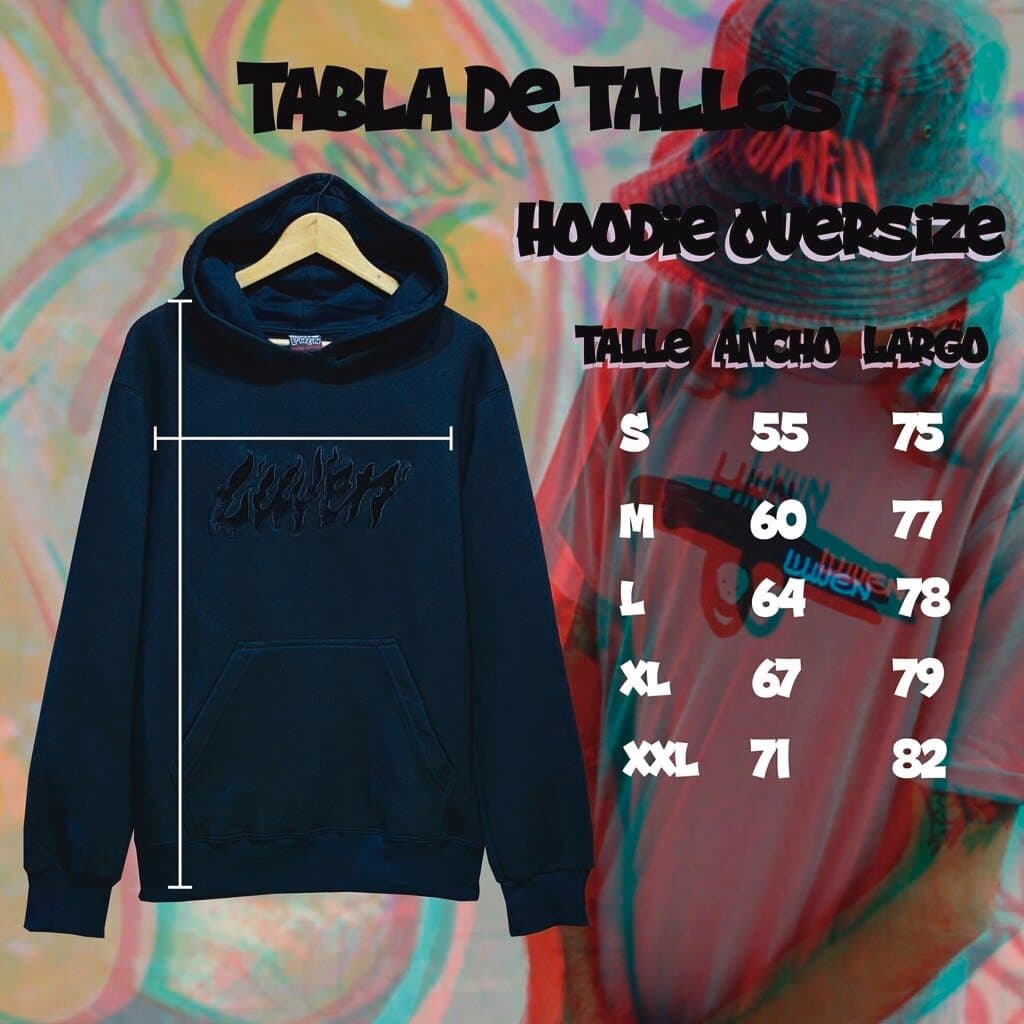 Hoodie Oversize Liwen Full Black 3